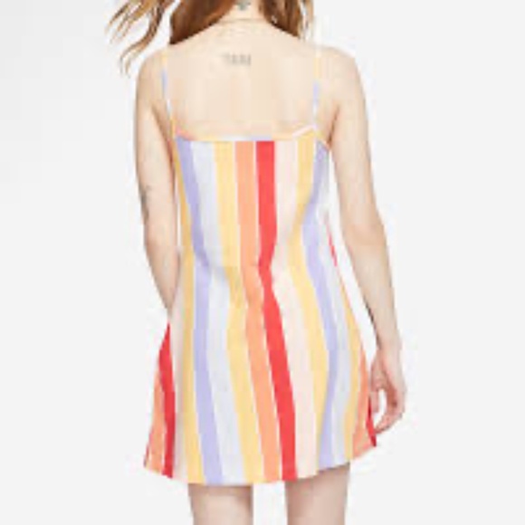 Nike Cotton Retro Mini Dress Above Knee-Length Sleeveless Striped Sz. M - Picture 3 of 12